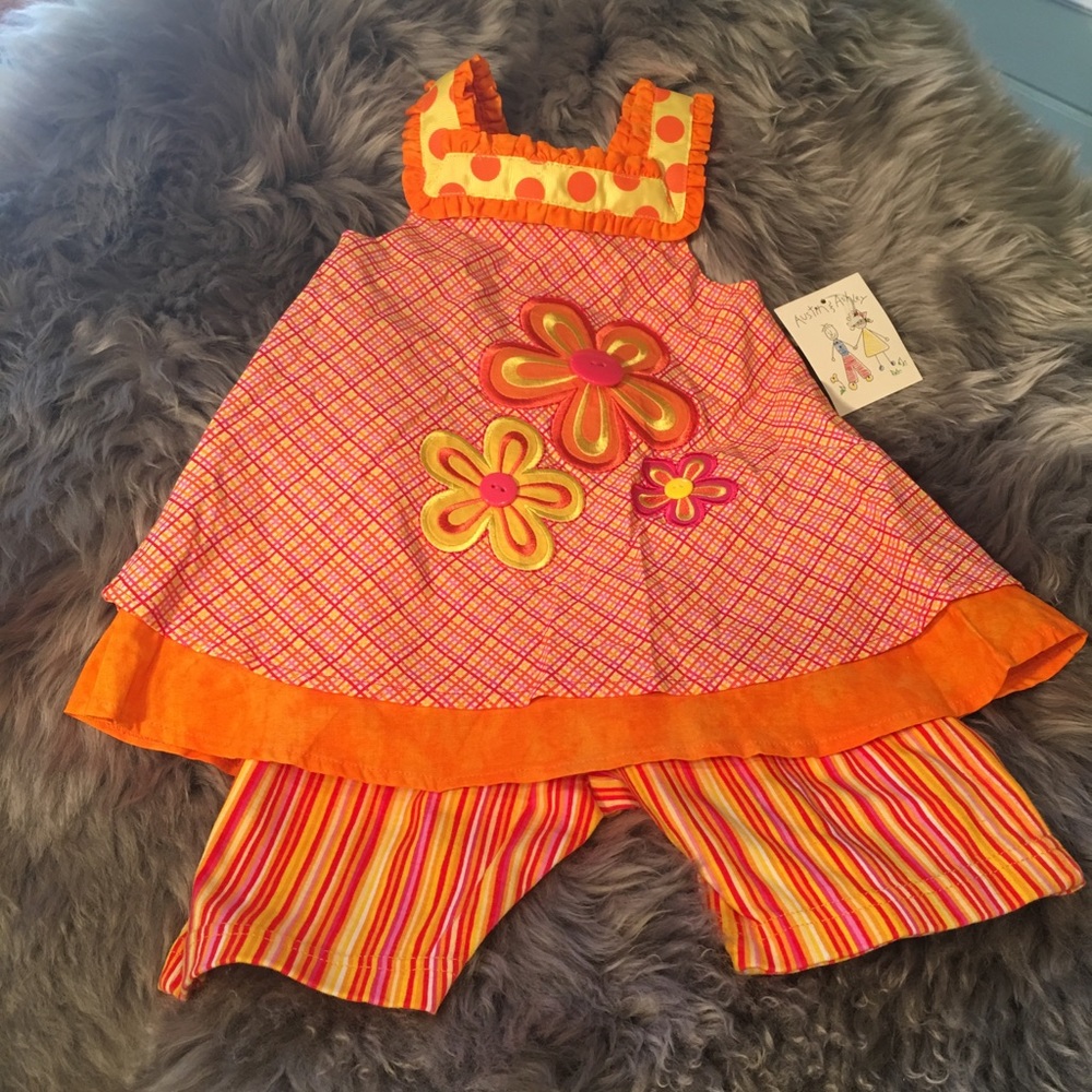 NWT Austin & Ashley2pc top &crop pants 100% cotton